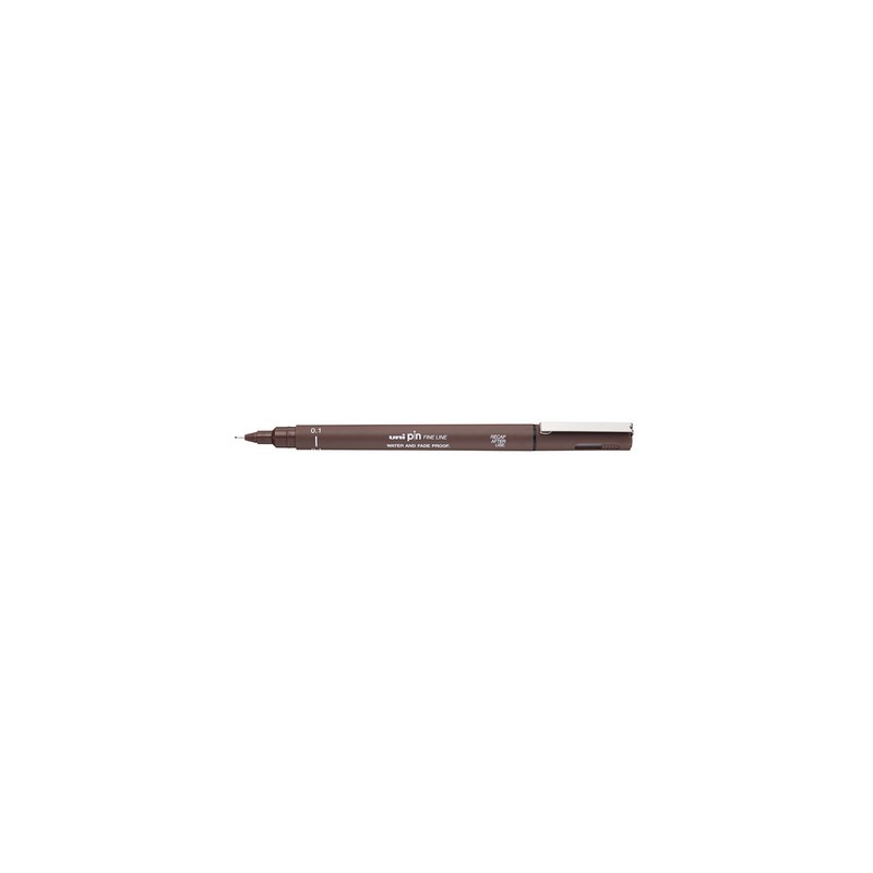 Uniball, Feutre technique, Pointe calibrée, 0.1 mm, Sépia, PIN 01200 SEP