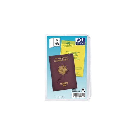 Oxford, Etuis de poche, PVC, 2 volets, Passeport, 88 x 125 mm, 100202651