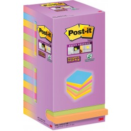 Post it, Notes, 76 x 76 mm, Super Sticky, Tower, 654-16SS-COL, 7100236591, BP1166