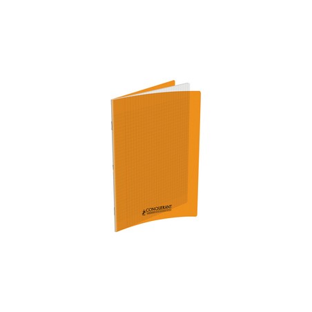 Conquerant, Cahier, 240 x 320 mm, Séyès, Polypro, Orange, 96 pages, Grands carreaux, 100105480