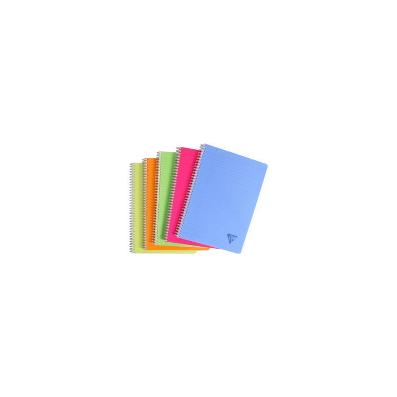 1 cahier à spirales - 17 x 22 cm - Clairefontaine - 180 pages petits  carreaux - Coloris assortis - Cahiers - Carnets - Blocs notes - Répertoires