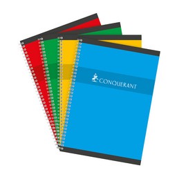 Conquerant, Cahier, Spirale, 240 x 320 mm, Quadrillé, 5x5, 180 pages, 100102837
