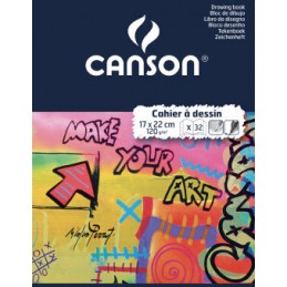 Canson, Cahier à dessin, uni, 120G, 170 x 220 mm, 32 pages, C200027111