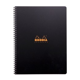 Rhodia, Cahier, Spirale, Active, NoteBook, A4, Quadrillé, 5x5, Noir, 160 pages, Petits Carreaux, 119900C