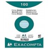 Exacompta, Fiches, Bristol, A5, 148 x 210 mm, Ligné, Bleu azur, Non perforé, 10818SE