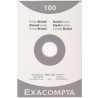 Exacompta, Fiches, Bristol, 100 x 150 mm, Quadrillé, Blanc, Non perforé, 13202E