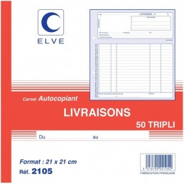 Elve, Manifold, Livraisons, 210 x 210 mm, Duplicata, Autocopiants, 2105