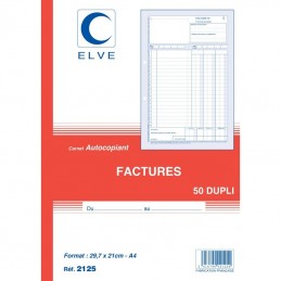 Elve, Manifold, Factures, A4, 297 x 210 mm, Dupli, Autocopiants, 2125