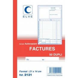 Elve, Manifold, Factures, A5, 210 x 140 mm, Dupli, Autocopiants, 2121