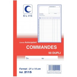 Elve, Manifold, Commandes, 210 x 140 mm, A5, Dupli, Autocopiants, 2115