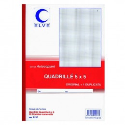 Elve, Manifold, Quadrillé, 5x5, A4, 210 x 297 mm, Dupli, Autocopiants, 2137