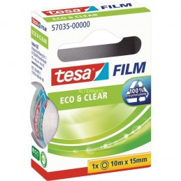 Tesa, Ruban adhésif, Eco & Clear, 15 mm x 10m, Transparent, 57035