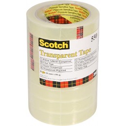 Scotch, Ruban adhésif, 550, 19 mm x 66 m, Transparent, 55060