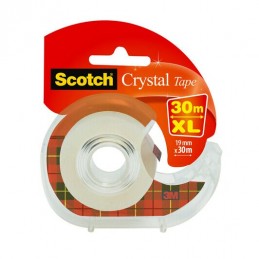 Scotch, Ruban adhésif, Crystal Clear 600, 19 mm x 30 m, BP862