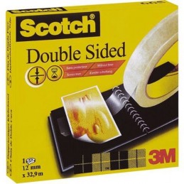 Scotch, Ruban adhésif, Double face, 665, 12 mm x 33 m, 25097