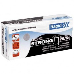 Rapid, Agrafes, Super Strong, 26/8, Galvanisé, Boîte de 5 000, 24862200