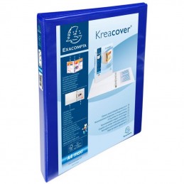 Exacompta, Classeur personnalisable, Kreacover, A4 Maxi, 34 mm, Bleu, 51840BE