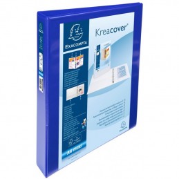 Exacompta, Classeur personnalisable, Kreacover, A4 Maxi, 44 mm, Bleu, 51846BE