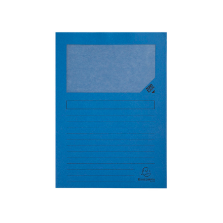 Exacompta, Chemise à fenêtre, FOREVER, A4, 120g, Bleu foncé, 100 pièces, 50102E