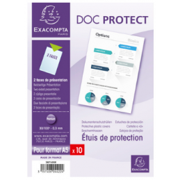 Exacompta, Etui de protection, Doc Protect, A5, PVC, 148 x 210 mm, 387105E