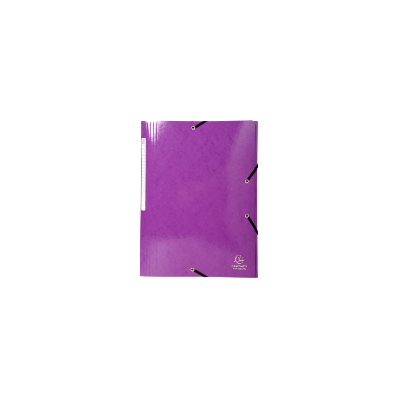 Exacompta, Chemise à élastiques, Iderama, 3 rabats, Carte 425g, Violet, 55826E