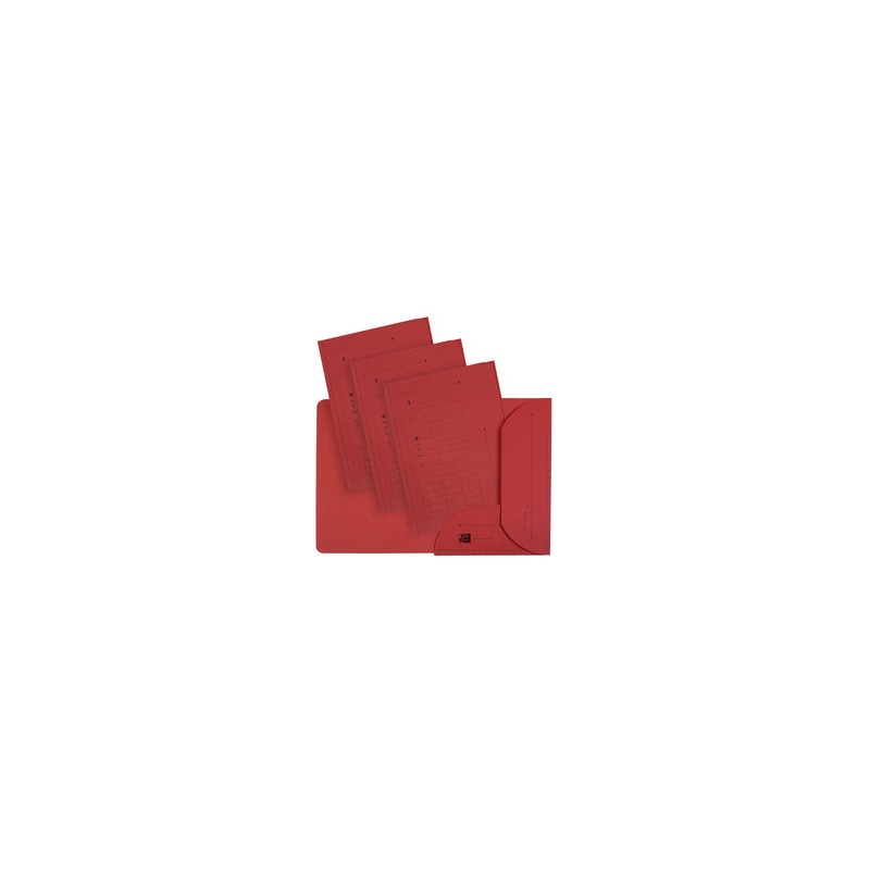 OXFORD Ultimate chemise 2 rabats - A4 - carton - rouge