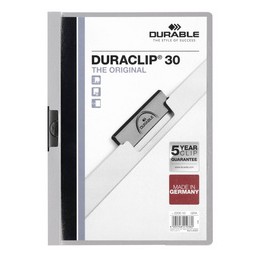 Durable, Chemise à clip, DURACLIP 30, Original, A4, Gris, 2200-10