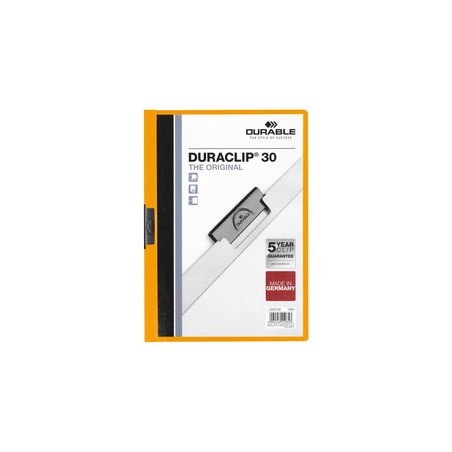 Durable, Chemise à clip, DURACLIP 30, Original, A4, Orange, 2200-09