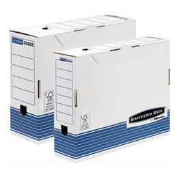 Fellowes, Bankers Box, System, Boîtes d'archives, 150mm, Bleu, 0027701