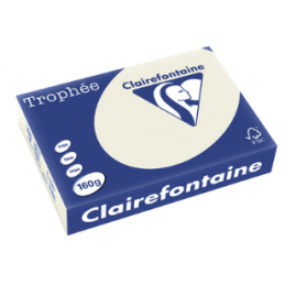 Clairefontaine, Papier Trophée, A4, 160G, Gris perle, 1041C