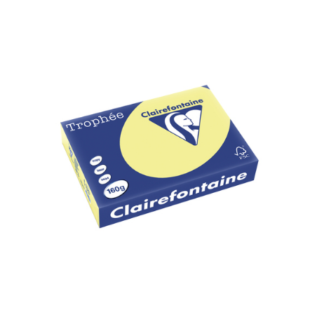 Clairefontaine, Papier Trophée, A4, 160G, Jonquille, 1023C