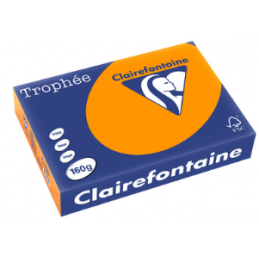 Clairefontaine, Papier Trophée, A4, 160G, Orange vif, 1765C