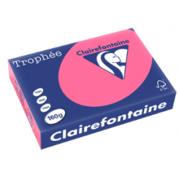 Clairefontaine, Papier Trophée, A4, 160G, Rose fuchsia, 1017C