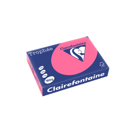 Clairefontaine, Papier Trophée, A4, 160G, Rose fuchsia, 1017C