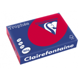Clairefontaine, Papier Trophée, A4, 160G, Rouge groseille, 1016C