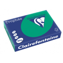 Clairefontaine, Papier Trophée, A4, 160G, Vert sapin, 1019C