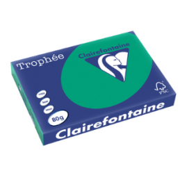 Clairefontaine, Papier Trophée, A3, 80G, Vert sapin, 1896C