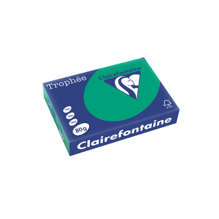 Clairefontaine, Papier Trophée, A4, 80G, Vert sapin, 1783C