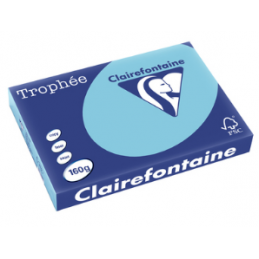 Clairefontaine, Papier Trophée, Pastel, A3, 160G, Bleu alizé, 1112C