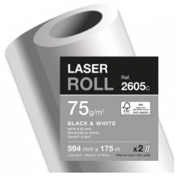 Clairefontaine, Papier traceur, Laser, 594 mm x 175 m, 75G, 2605C