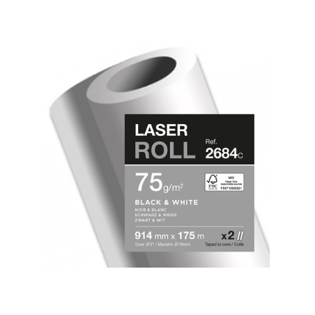 Clairefontaine, Papier traceur, Laser, 914 mm x 175 m, 75G, 2684C
