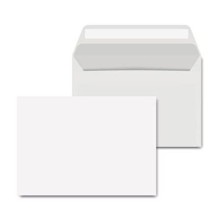 Clairefontaine, Enveloppes C6, 114 x 162 mm, CLAIRALFA, Blanc, Carton de 500, 1431C
