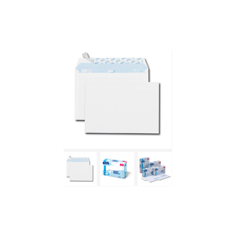 GPV, Enveloppes, C5, 162 x 229 mm, Blanc, Sans fenêtre, 6263