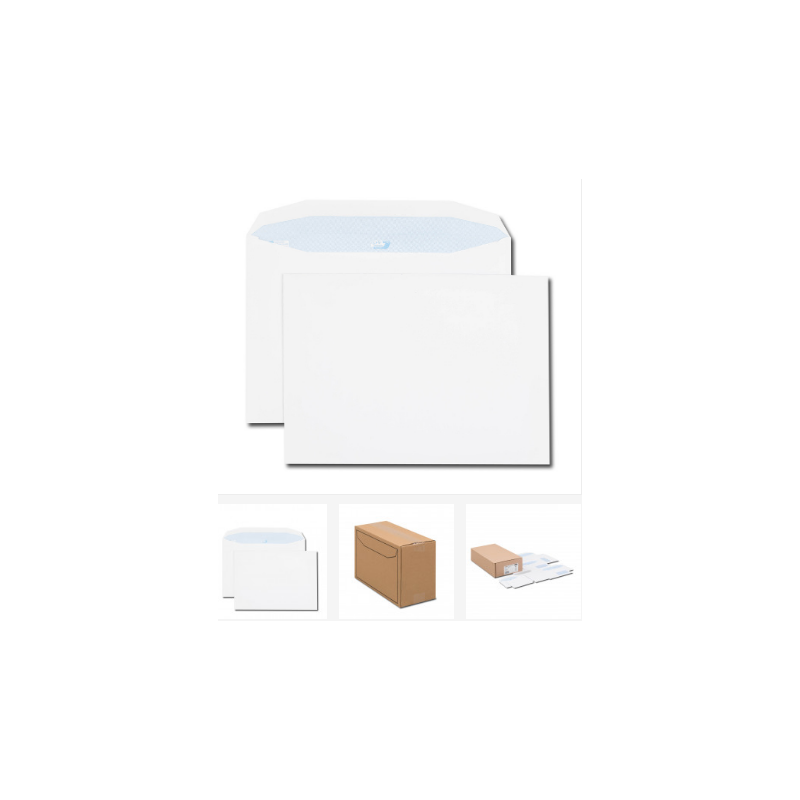 GPV, Enveloppes, Envel Matic, PRO, C4, 229 x 324 mm, Blanc, 90G, 2495