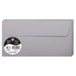 Pollen by Clairefontaine, Enveloppes, DL, 110 x 220 mm, Gris koala, 120G, 5325C