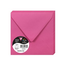 Pollen by Clairefontaine, Enveloppes, 140 x 140 mm, Rose fuchsia, 120G, 5578C