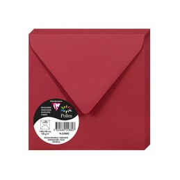 Pollen by Clairefontaine, Enveloppes, 140 x 140 mm, Rouge groseille, 120G, 5588C