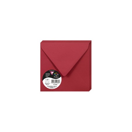 Pollen by Clairefontaine, Enveloppes, 140 x 140 mm, Rouge groseille, 120G, 5588C