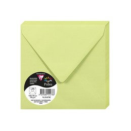 Pollen by Clairefontaine, Enveloppes, 140 x 140 mm, Vert bourgeon, 120G, 55478C