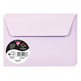 Pollen by Clairefontaine, Enveloppes, C6, 114 x 162 mm, Lilas, 120G, 5866C